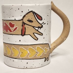 Anthropologie Kiki Dachshund Dog Mug